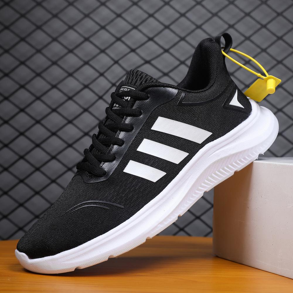 Спортивная обувь Весна и лето Новая сетчатая дышащая Студенческая повседневная обувь для бега Толстая подошва Легкая Модная Парная обувь для пар Белая обувь