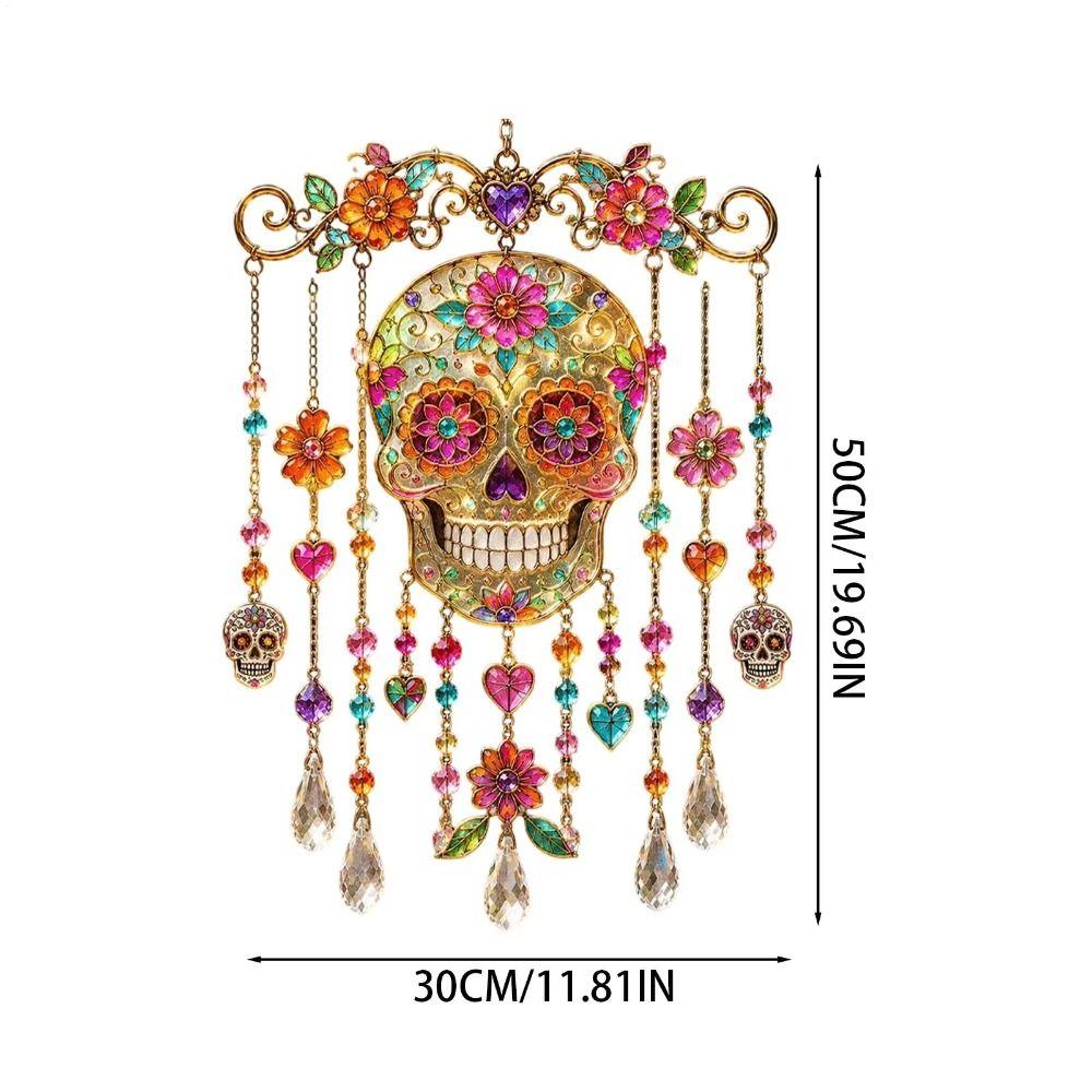 Hanging Ghost Wind Chime Luminous Halloween Wind Chime Hanging Ornament Indoor Wall Doorway