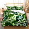 Минималистичный принт свежих зеленых листьев Пододеяльник Наволочка Комплект постельного белья размера Queen Комплект постельного белья Роскошный Настраиваемый Комплект постельного белья