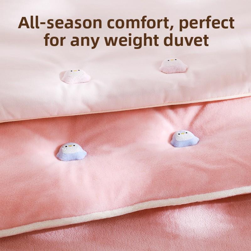 Безыгольный держатель для одеяла с флисовыми пряжками, Чехол для одеяла и Чехол для одеяла, Хлопковое одеяло, Несминающаяся простыня-держатель