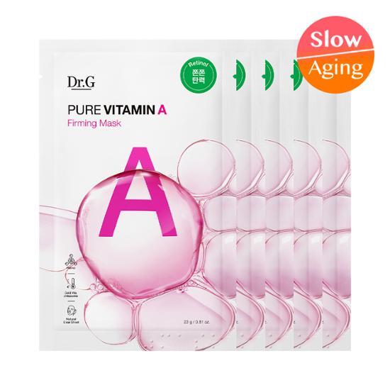 [НОВИНКА/Эластичность] Dr.G Pure Vitamin A Firming Mask 5 листов, корейская маска-пак