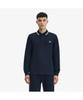 Fred Perry [M3636] Рубашка Fred Perry с длинным рукавом и двойной полоской - Темно-синий/Белый M3636-238