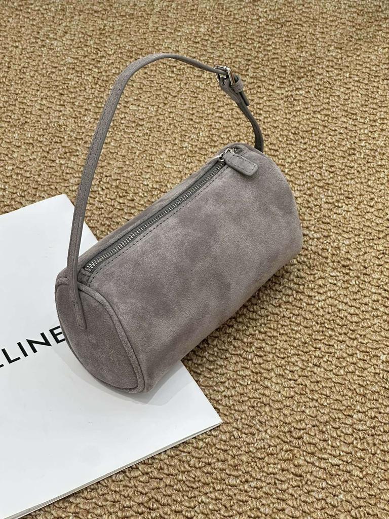 Brown Suede-Finish Cowhide Underarm Bag – Lightweight, Compact, and Stylish for Women