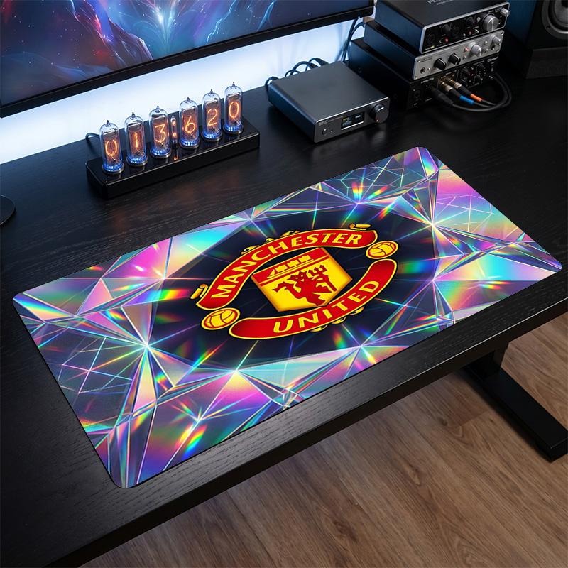 Большой игровой коврик для мыши Manchester United, нескользящий, мягкая резина, для офисного стола, ноутбука, компьютера, Декор