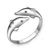 Двойное открытое кольцо «Дельфин»
