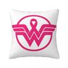 For Breast Cancer Support With Pink Ribbon Pillowcase Polyester Cushion Cover Decor Throw Pillow Case Cover Home Zipper 4040cm