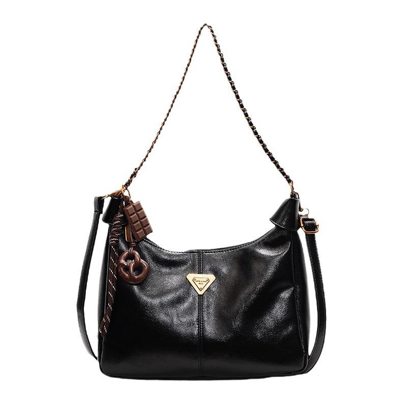 2025 New Large-capacity Bag Women's Autumn and Winter Sen Meng Simple Shoulder Messenger Bag Soft Face Women's Commuter Tote Bag