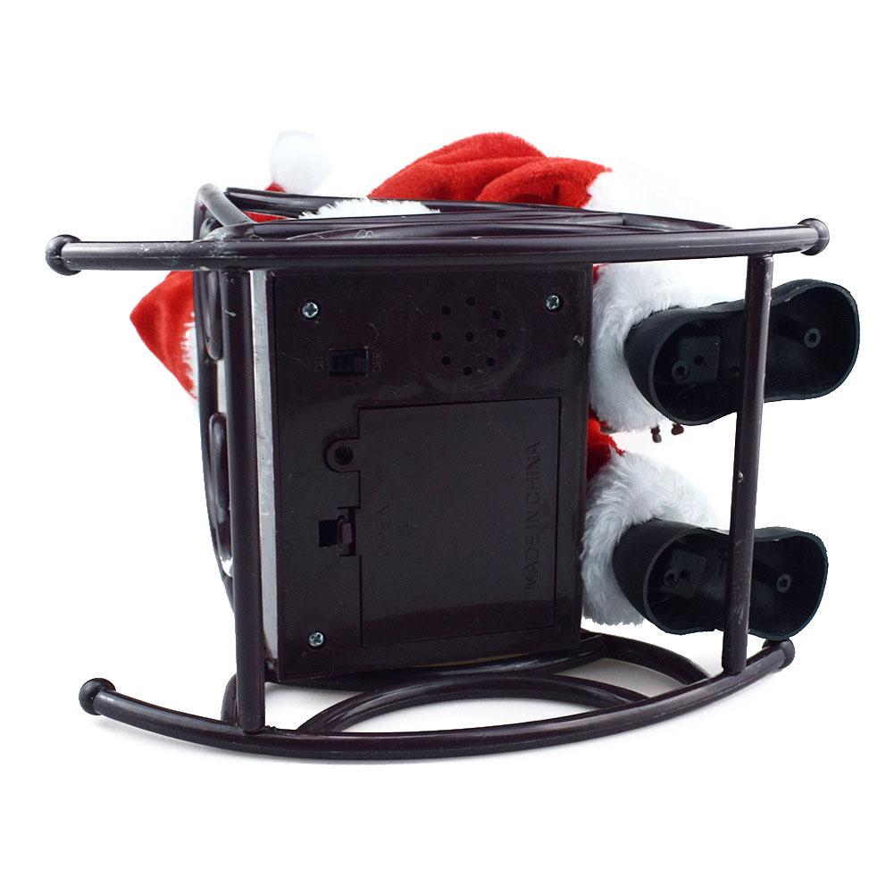Рождественское кресло-качалка Санта-Клаус Музыкальная игрушка Кресло-качалка на батарейках Санта-Клаус Электрические игрушки Подарки на Новый год для друзей