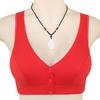 New Glossy Front Buckle Lace Edge Underwear Women's Soft Cotton Vest Bra No Steel Ring Underwear Women