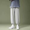 Мужские корейские летние повседневные брюки Ice Silk с широкими штанинами