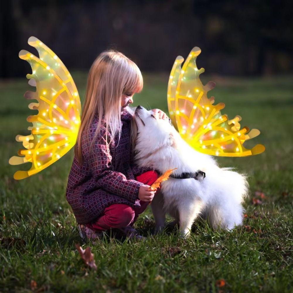 Glowing Shiny Butterfly Electric Wings with Music Lights Lights Fairy Wings  Kids Gift
