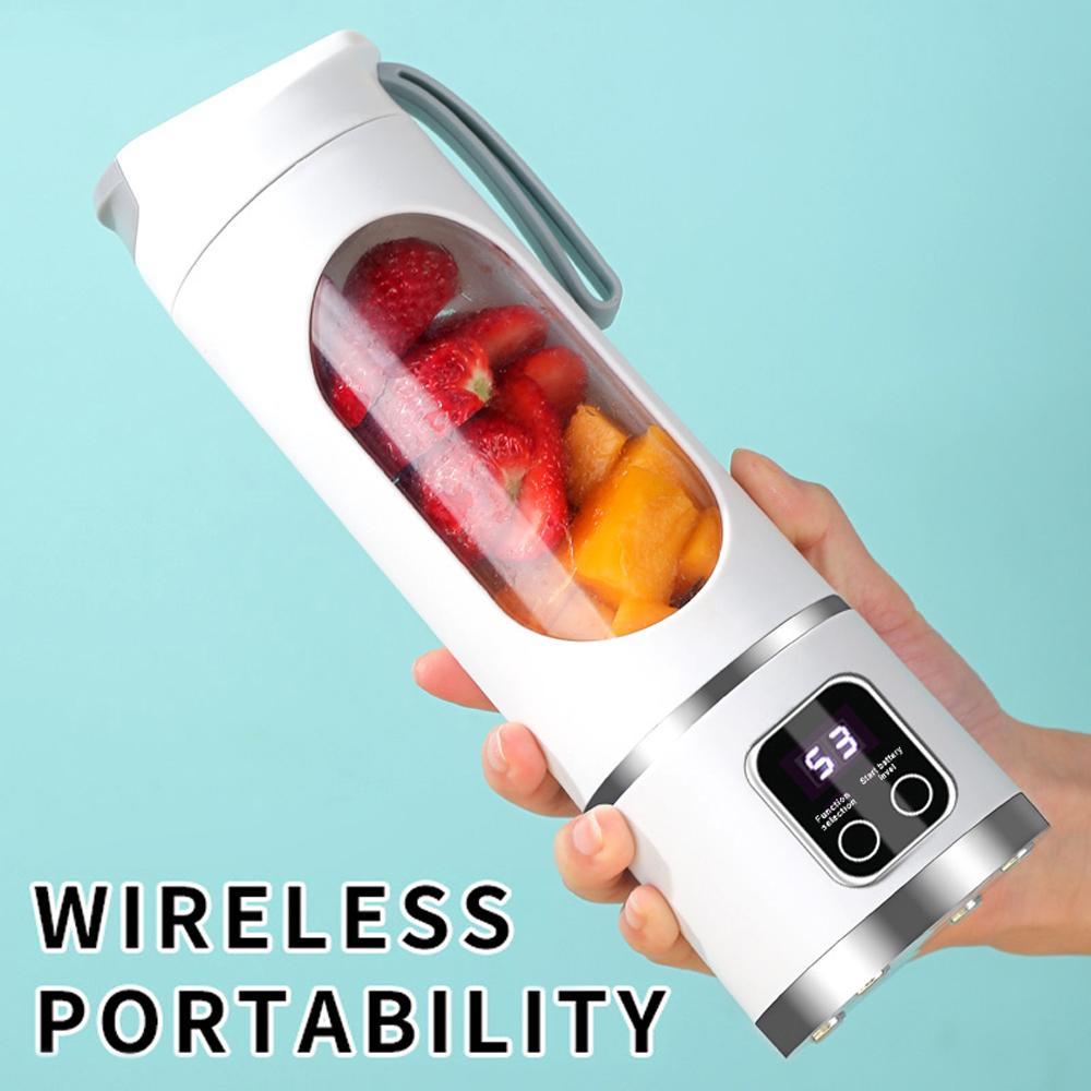 2024 New Electric Juicer USB Charging Mini Portable Blender Fruit Mixers 450M Digital Display Juice Cup Blender Smoothies Mixer