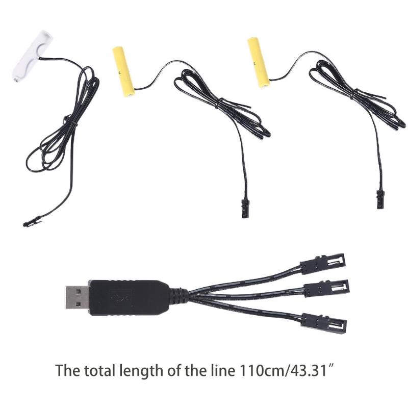 3-в-1 LR6 AA + 2x LR03 AAA Элиминатор батарей USB-источник питания для радио, зубной щетки, пульта дистанционного управления, бритв, светодиодной лампы