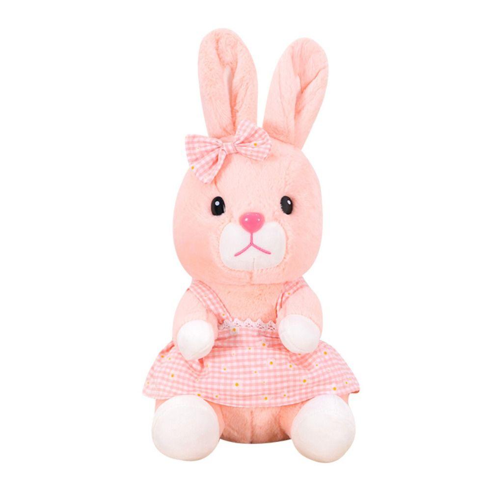 Fluffy Rabbit Plush Toys Soft Rabbit Stuffed Toy Cute Pink Rabbit Plush Doll Home Decor