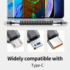1.5M Coiled USB-C Type C 5A Fast Charging Data Cable 90 Right Angle Retractable Pure Copper Mobile Phone Cord for