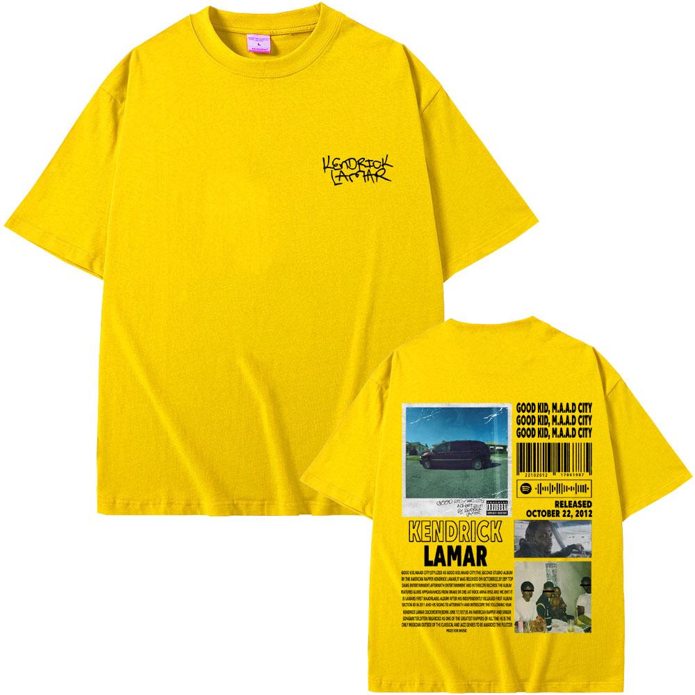 Футболка рэпера Кендрика Ламара Good Kid Money Trees Мужская хип-хоп винтажная оверсайз футболка с коротким рукавом Мужская модная трендовая футболка