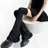 Japanese Lolita Over Knee High Sock Harajuku 60cm Long Leg Warmers Women Stockings Fashion Black White Cotton Boot Cover Socks