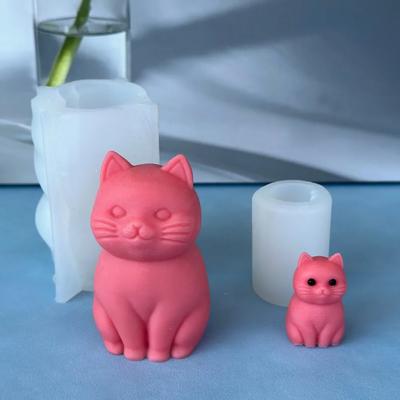 3D Fat Cat Animal силиконовая форма для свечей DIY Lovely Kitty гипсовая форма инструмент для ароматерапии мыловарение подарки ручной работы домашний декор