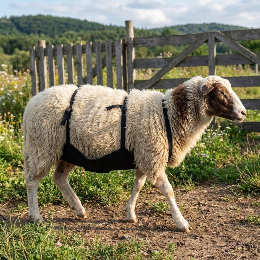 Adjustable Strap Livestock Anti Breeding Apron Breathable Anti Mating Apron  For Goats Sheep