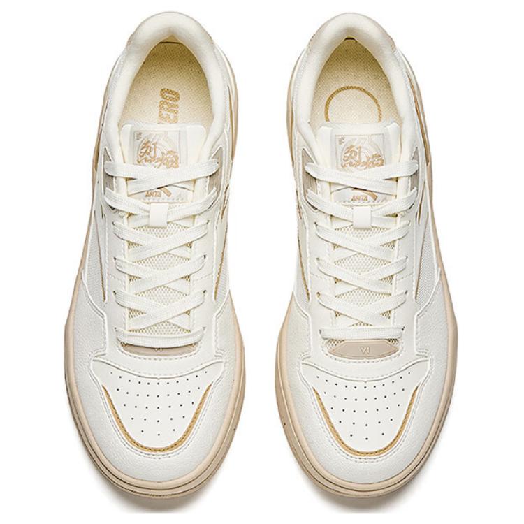 Anta Flame 1.0 Comfortable Fashion Slip Resistant Durable Low Top Skate Shoes Men Sneakers White Brown 112528091-5