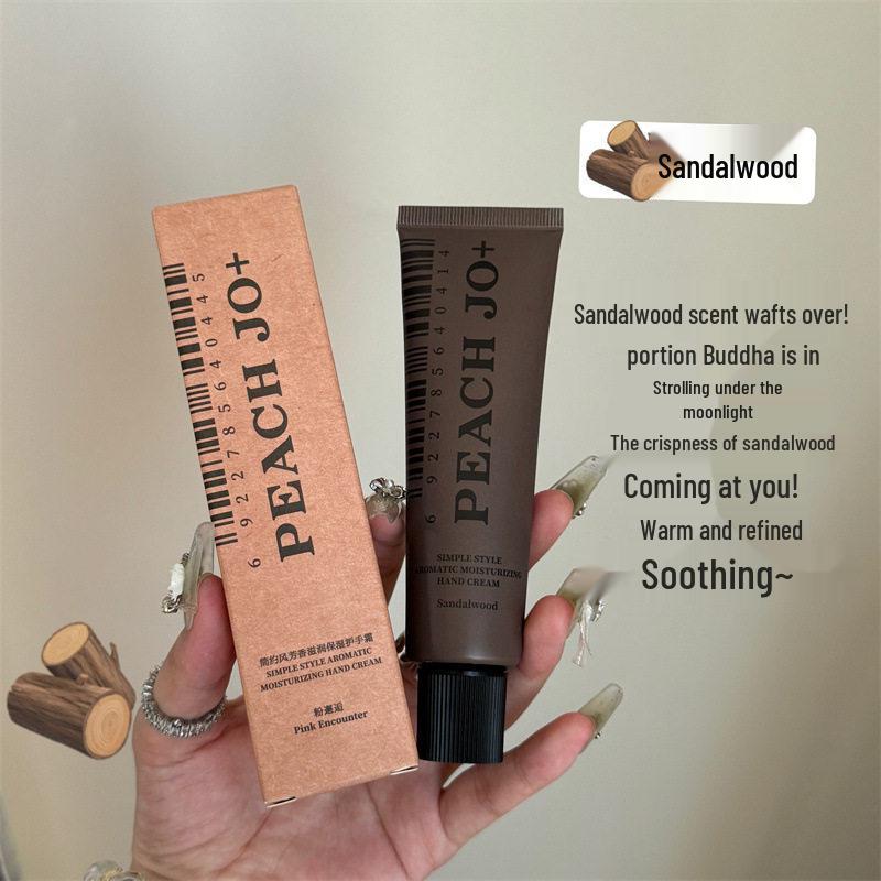 Peach-Scented Non-Greasy Moisturizing Hand Cream with Long-Lasting Fragrance