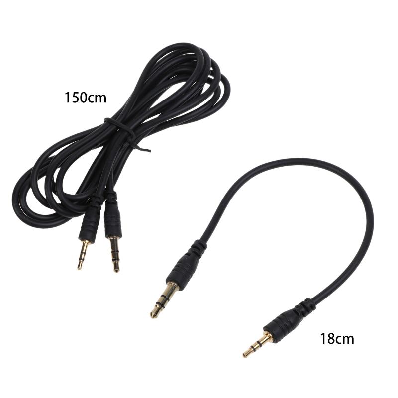 3.5mm Audio Cable Male to Male 2.5mm Stereo Headset Headphone Gold Plated Jack Connector Wire Cord Plug Black Cable
