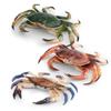 Marine Animal Crab Model: Children's Cognitive Toy and Decorative Three-Eyed Blue Crab Ornament