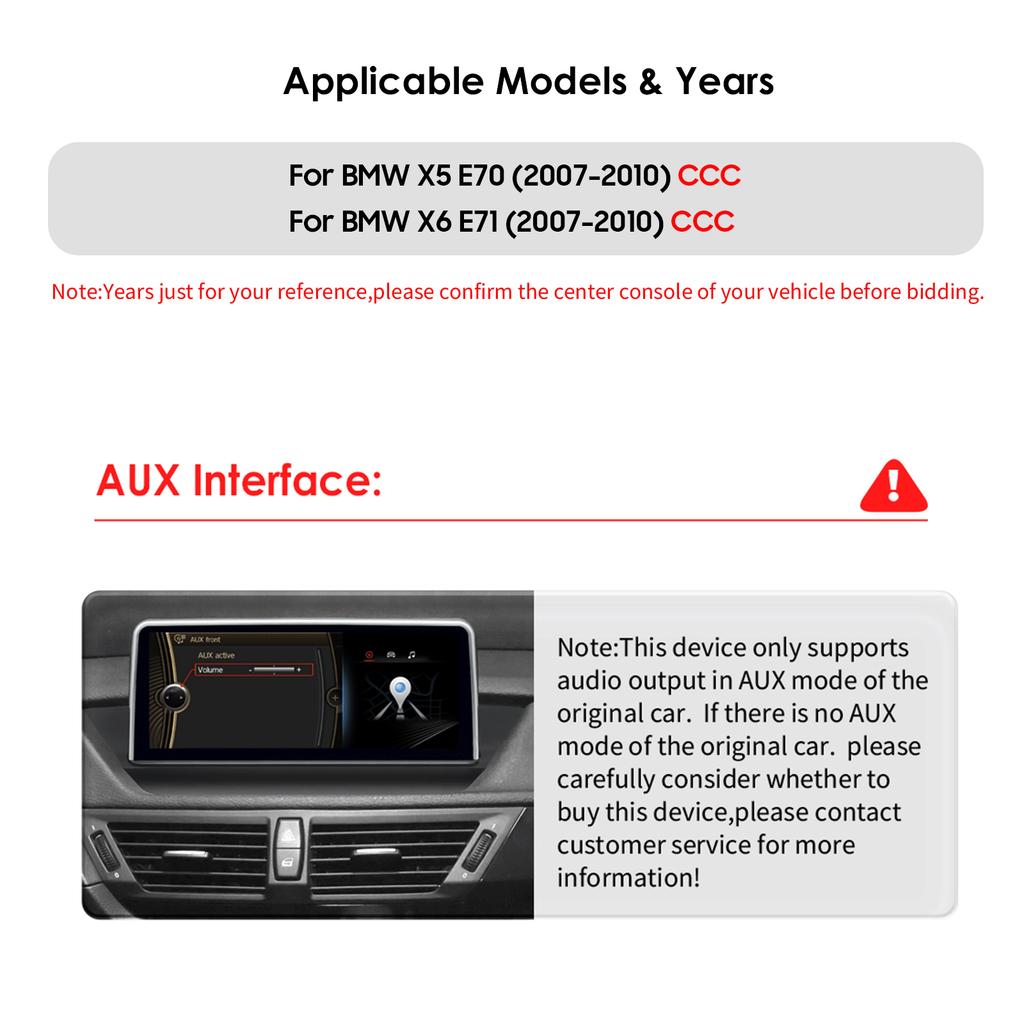 OSSURET 10,25" Carplay Android 13 Автомагнитола для BMW X5 E70 X6 E71 CCC CIC автомобильная интеллектуальная система радио GPS навигация стерео DSP Bluetooth SWC головное устройство