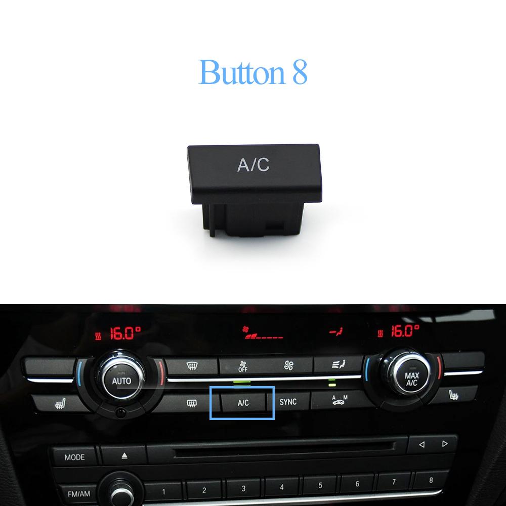 Dashboard AC Button Air Conditioning Venlitation Temperature Control Cap Repair Kit For BMW X3 F25 2014-2017 X4 F26 2013-2018