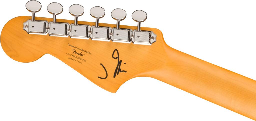 Электрогитара Squier by Fender J Mascis Jazzmaster, накладка из лавра, цвет Vintage White, с мягким чехлом