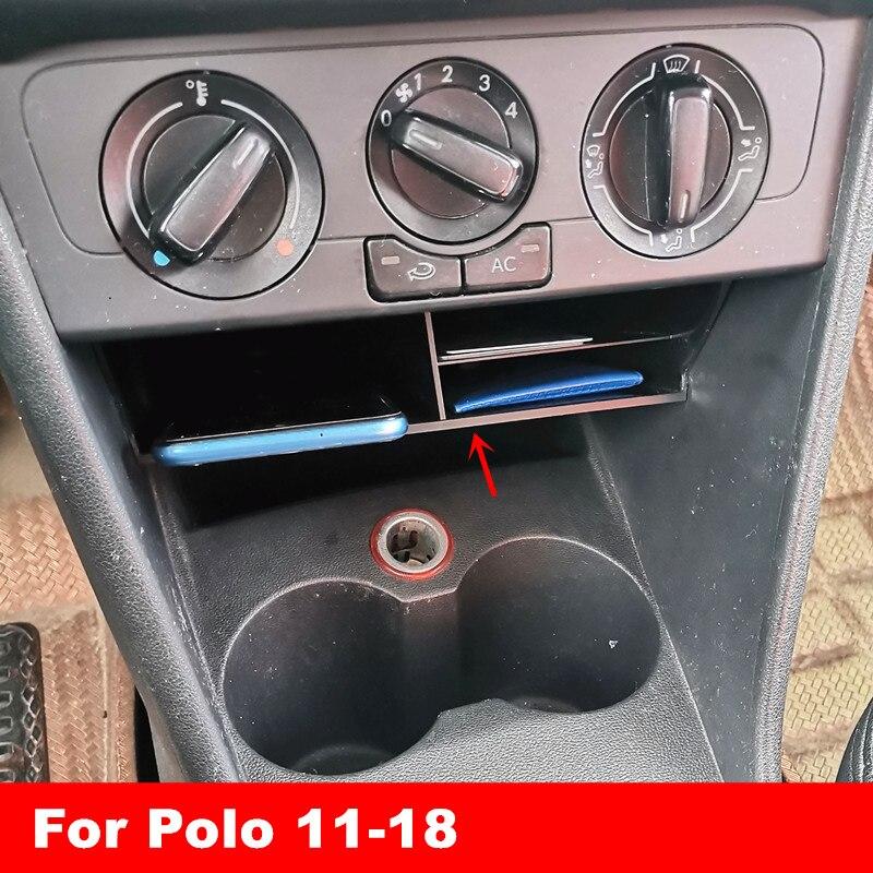 Для VW Polo 2011-2018 LHD салон автомобиля передний центральный пульт управления ящик для хранения аксессуаров