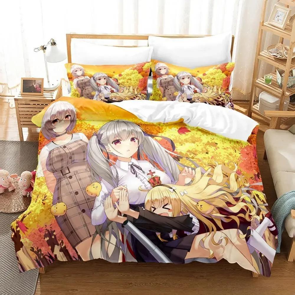 Сексуальный набор постельного белья Azur Lane Sirius 3D-печать Мультяшный Аниме Пододеяльник Взрослый Ребенок Спальня Игровая Девочка