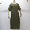 GMXIA Весна/лето О-образный вырез рукава 1/2 большого размера повседневные свободные длинные однотонные хлопковые платья