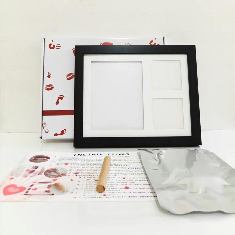 Минималистичная фоторамка для детских отпечатков рук и ног с подушечкой для чернил