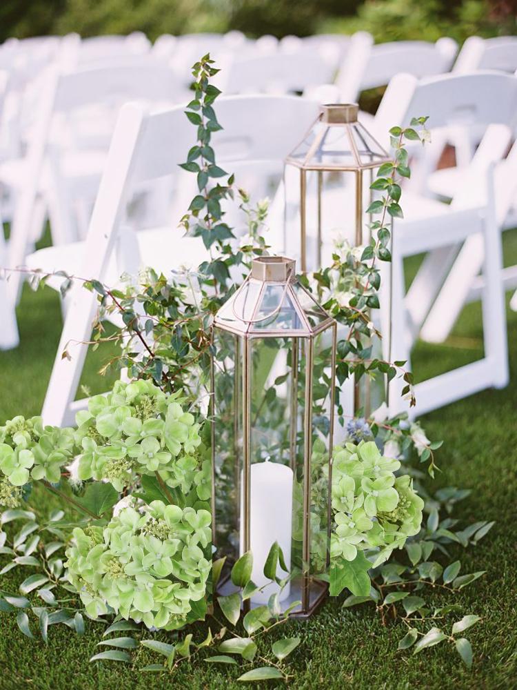 Artificial Flowers Real Touch Hydrangea 2 Heads Large Fake Hydrangea Flowers Faux Hydrangea with Stem for Wedding Home Room Table Centerpiece Decor