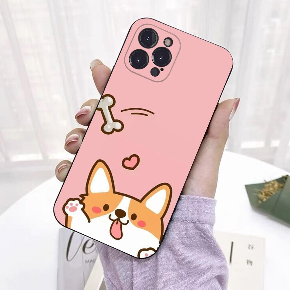 Cute Corgi Phone Case For iPhone 6 7 8 Plus 11 12 13 14 Pro SE 2020 MAX Mini X XS XR Back Funda Cover