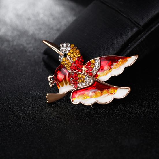 Fashion Bird Rhinestone Alloy Women's Brooch Pin Dress Sweater Clothes Ornament
