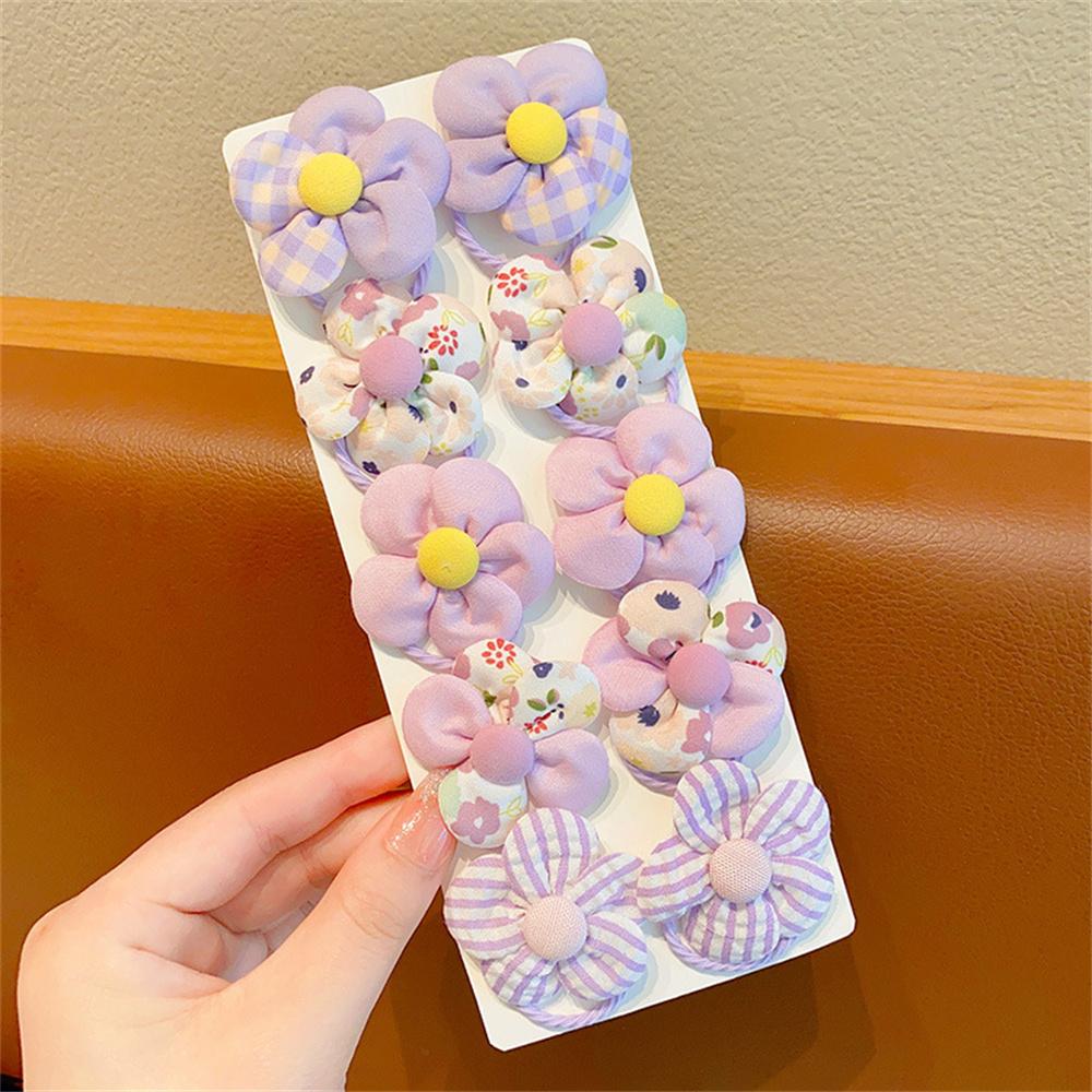 10 шт./компл., резинки для волос в форме сладкого цветка, эластичные ленты для волос, детские красочные держатели для хвостиков, резинка для малышей, детей