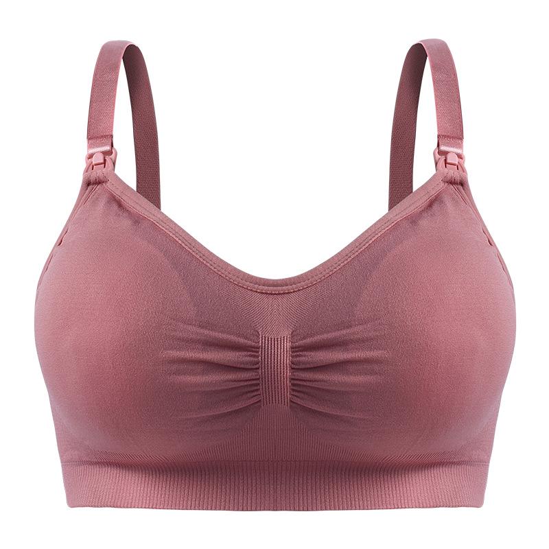 New Style Plus Size Wireless Front Closure Nursing Bra - Adjustable, Gathered, Seamless Maternity Underwear
