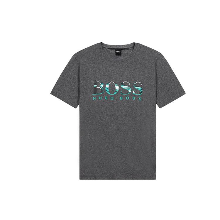 HUGO BOSS T-Shirts Men's Gray Crew Neck Moderate Other 50443666-031