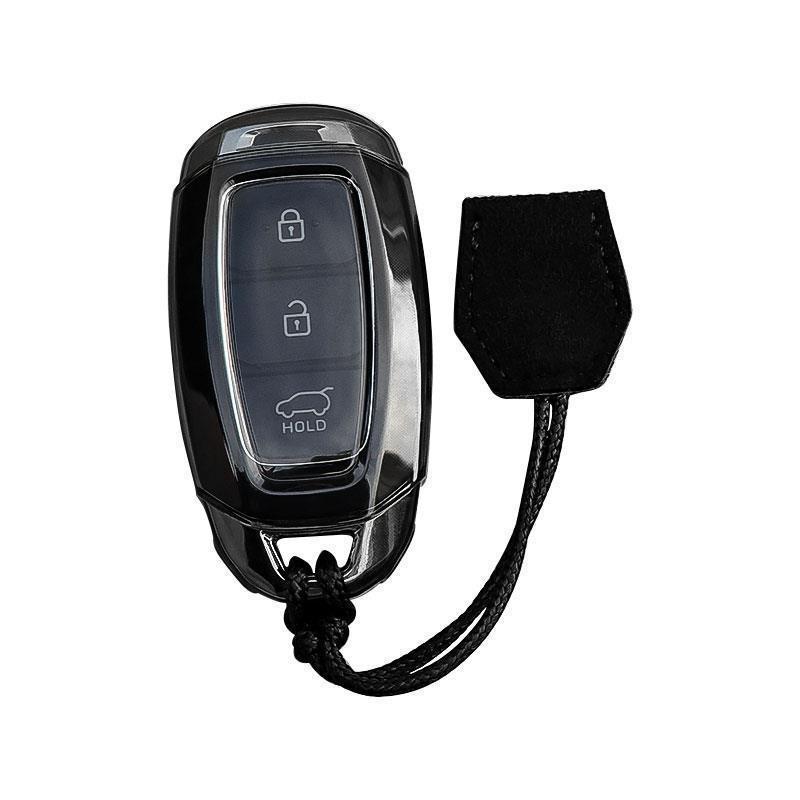 TPU Car Key Cover Hyundai Elantra Tucson Sonata Accent Veloster Ioniq 5 Kona Santa Fe Transparent Black Options With