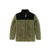Color Block Fleece Logo Warm Casual Stand Collar Jacket Men Jacket Karl-Green A43P2-CC2