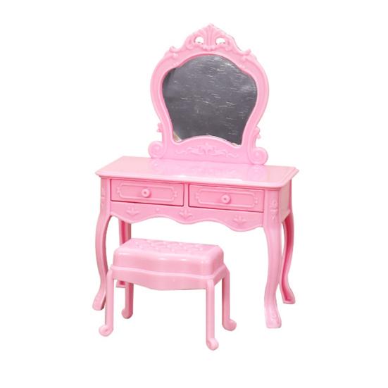 Doll Mansion Furniture Set Miniature Dressing Table Bunk Bed Bedside Table Dolls Bedroom Accessories for Kids Pretend Play