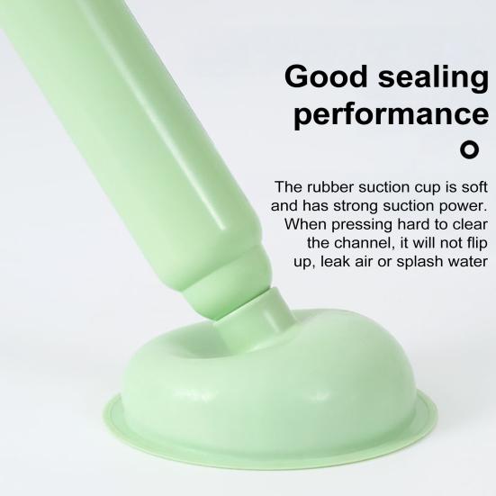 High Pressure Silicone Toilet Plunger Pump Anti-Clogging Drain Cleaners Powerful Suction Cup Telescopic Handle Toilet Clog Remover