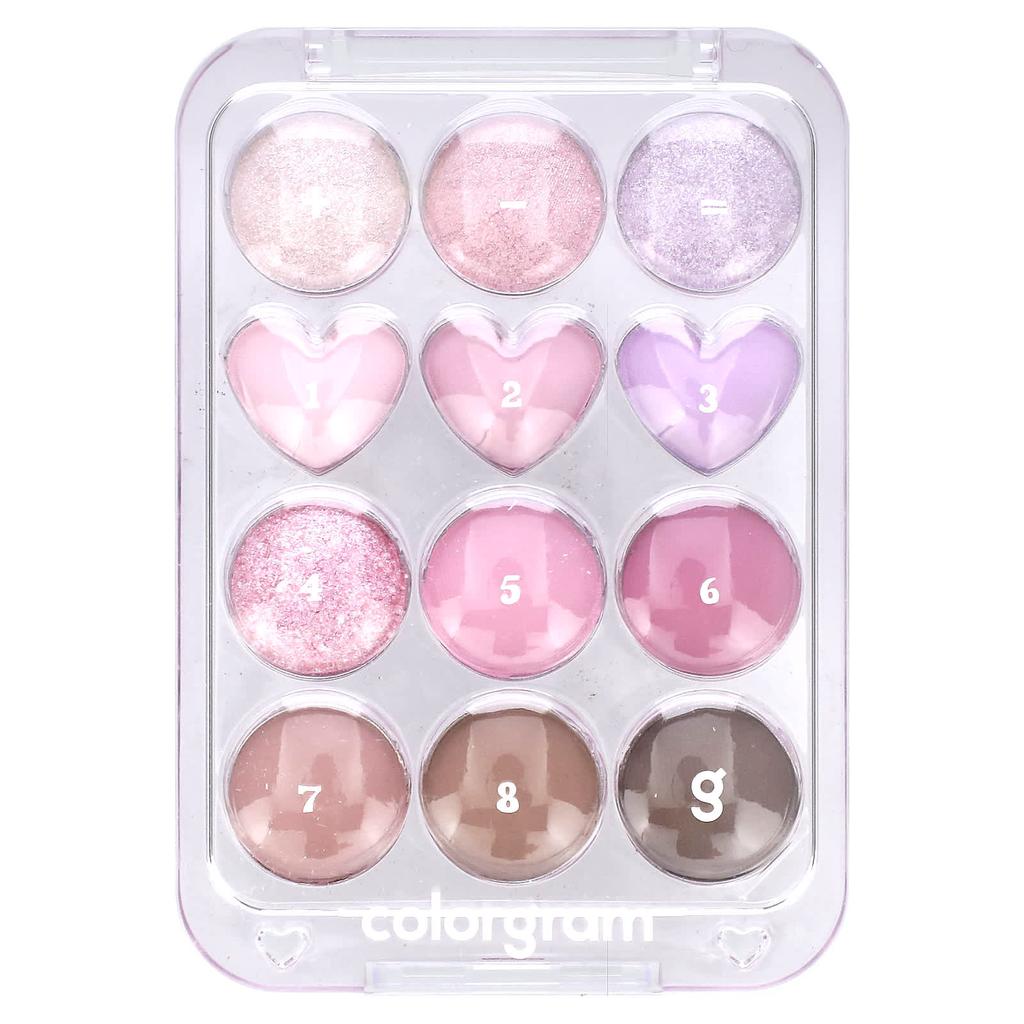 Colorgram Pinpoint Eyeshadow Palette, 03 Pink + Lavender = Love, 8.9g (0.31oz)