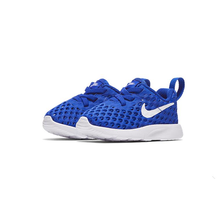 Nike Tanjun BR BLUE Скользкие Устойчивые к истиранию Низкие Спортивные Повседневные Кроссовки Синий Для Младенцев и Малышей AO9605-400