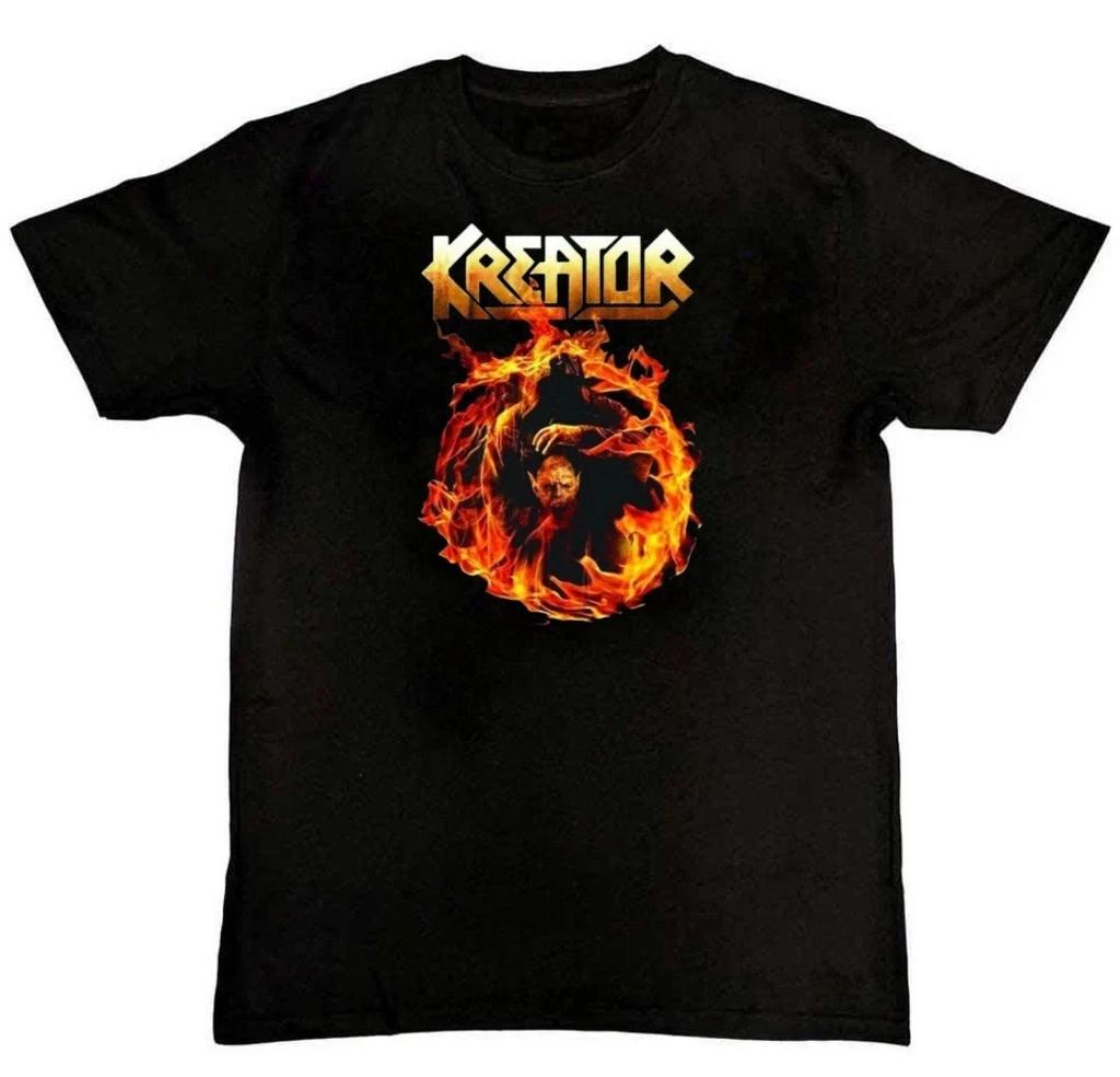 Kreator style Band Graphic Print Unisex Mens 100% Cotton T-shirt Mens Tees Top