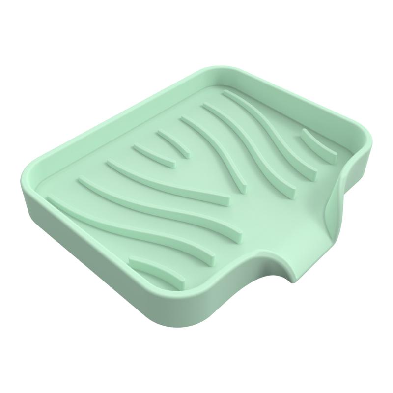 Bathroom Silicone Flexible Soap Dishes Storage Holder Soapbox Plate Tray Drain Bath Tools