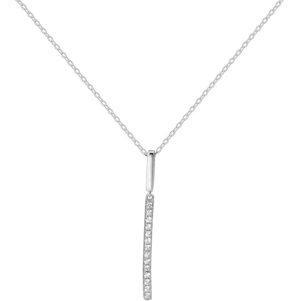 Ожерелье Banyan Tree S925 Silver Zircon Linear - элегантная вертикальная цепочка для женщин на ключицу
