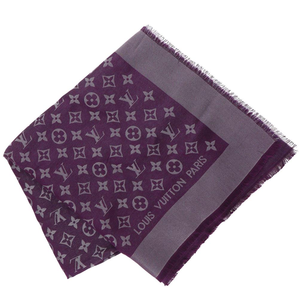 LOUIS VUITTON Monogram Shine Stall 410460 purple silk Women Used